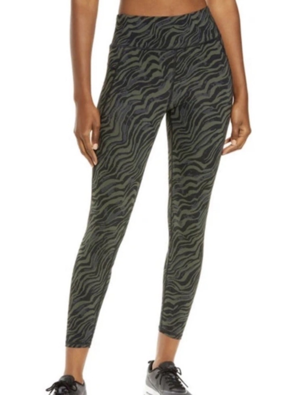 Sweaty Betty Zero Gravity7/8 Leggings Green Zebra - Size Large